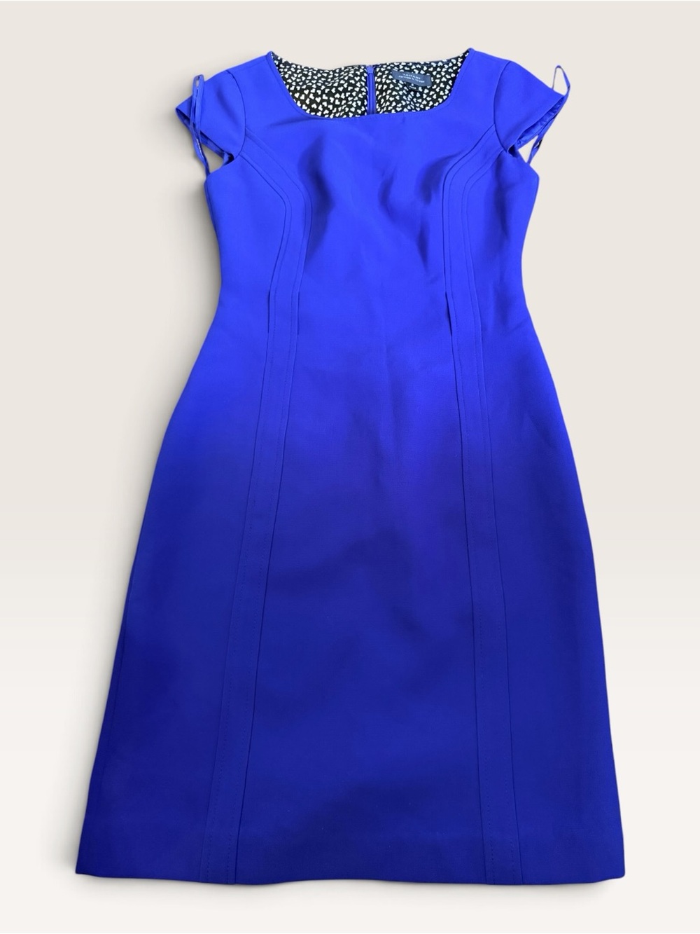 Tahari Arthur S Levine 2P Cobalt Blue Sheath Dress Career Wedding Guest
